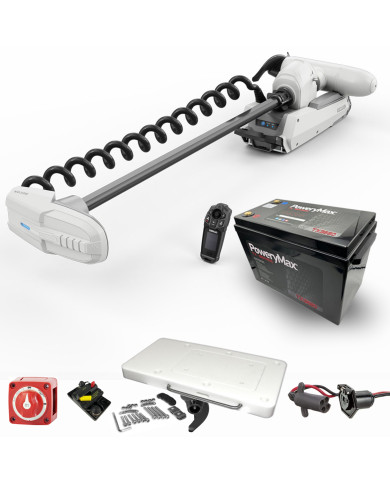 Pack Motor Eléctrico Lowrance RECON 72 GPS SW  con batería de litio PoweryMax 36V 100Ah."
