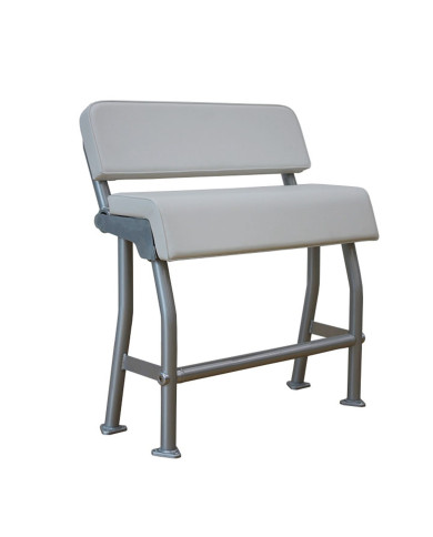 Asiento para barco de pesca en color plata con tejido blanco AS100SW de PoweryMax