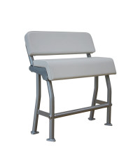 Asiento para barco de pesca en color plata con tejido blanco AS100SW de PoweryMax