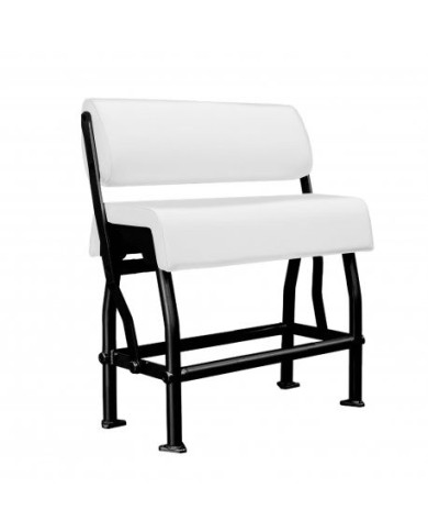Asiento doble para barco de pesca en color negro con tejido blanco AS200BW de PoweryMax