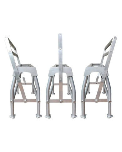 Asiento doble para barco de pesca en color negro con tejido blanco AS200BW de PoweryMax