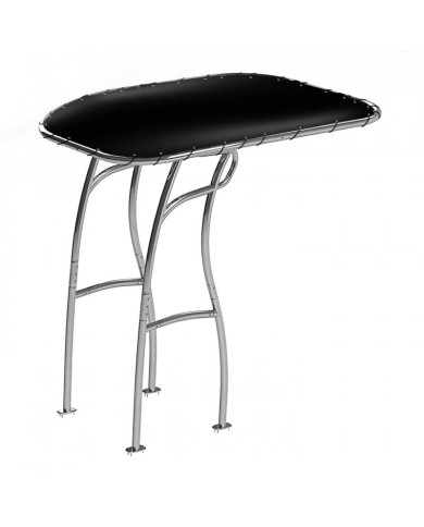T-Top Universal Serie 600 de PoweryMax plata con tela negra para barcos y semirigidas