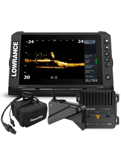 Lowrance Elite FS 9 Black con Transductor ActiveTarget 2 XL y Batería de Litio PoweryMax TX50