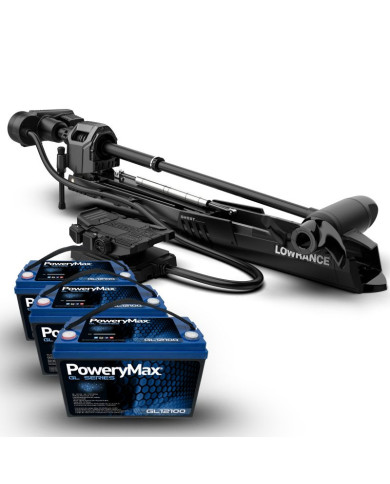 Motor Eléctrico Lowrance Ghost X 47" + Batería de Gel PoweryMax GL36100