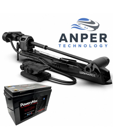Motor Eléctrico Lowrance Ghost X 47" + Batería de litio PoweryMax TX24100.