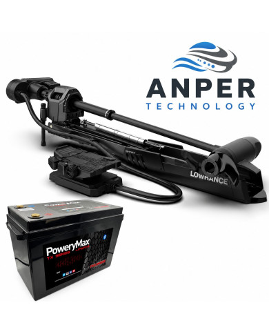 Motor Eléctrico Lowrance Ghost X 47" + Batería de litio PoweryMax TX36100