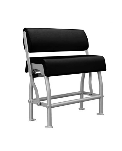 Asiento doble para barco de pesca en color plata con tejido negro AS200SB de PoweryMax