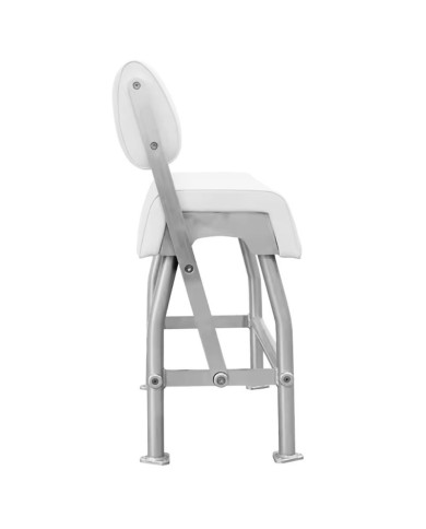 Asiento doble para barco de pesca en color plata con tejido blanco AS200SW de PoweryMax