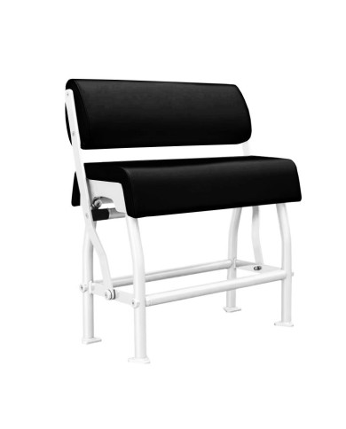 Asiento doble para barco de pesca color blanco con tejido negro AS200WB de PoweryMax