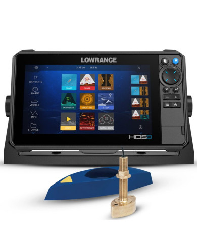 Lowrance HDS 9 Pro con Transductor Pasacascos B265LH xSonic 1kW CHIRP