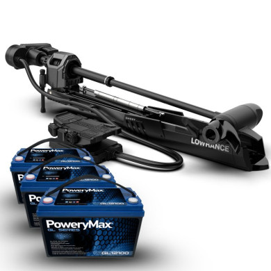 Motor Eléctrico Lowrance Ghost X 47" + Batería de Gel PoweryMax GL24100