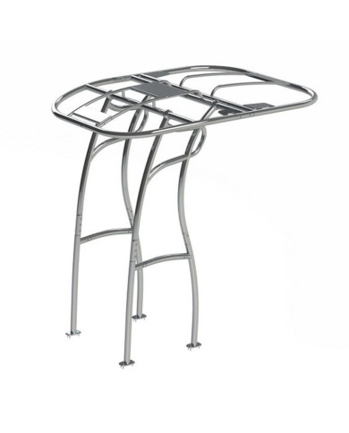 copia de T-Top Universal Serie 600 de PoweryMax plata con tela azul para barcos y semirrígidas.