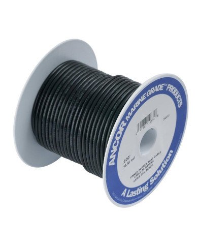 Cable marino estañado Ancor AWG 14 2 mm2 color negro