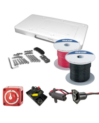 Kit montaje motores eléctricos + cable Ancor AWG 6 rojo+negro