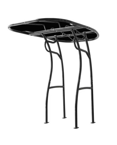 T-Top Universal Serie 600 de PoweryMax, negro con tela negra para barcos y semirigidas.