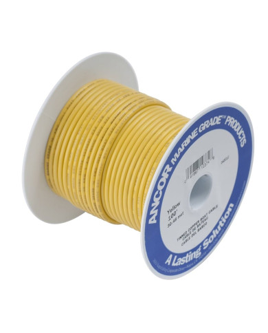 Cable marino estañado Ancor AWG 16 1 mm2 color amarillo